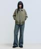 Filluminate Raglan Collar Denim Jacket - Khaki