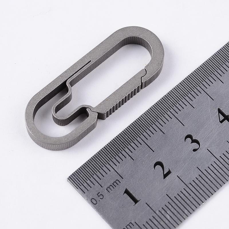 Titanium Alloy Keychain EDC Carabiner Metal Fast Buckle Key Holder Lightweight Keychain Equipment Maximum Weight 25KG
