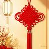2025 High-End Red Fu Character Chinese Knot Ornament for Living Room, Large Pendant for Entrance Hall