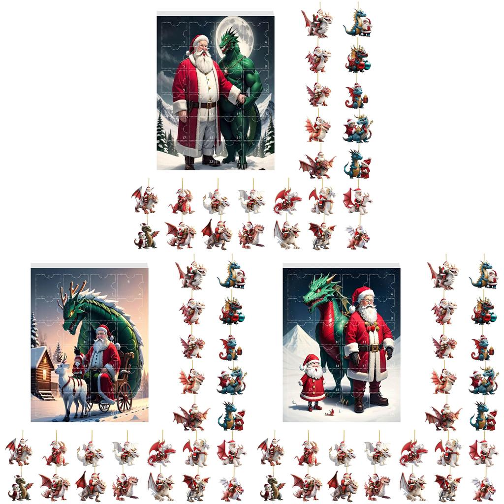 Christmas Tree Decorations Series With Acrylic Dinosaur Hangings For Party And Celebration