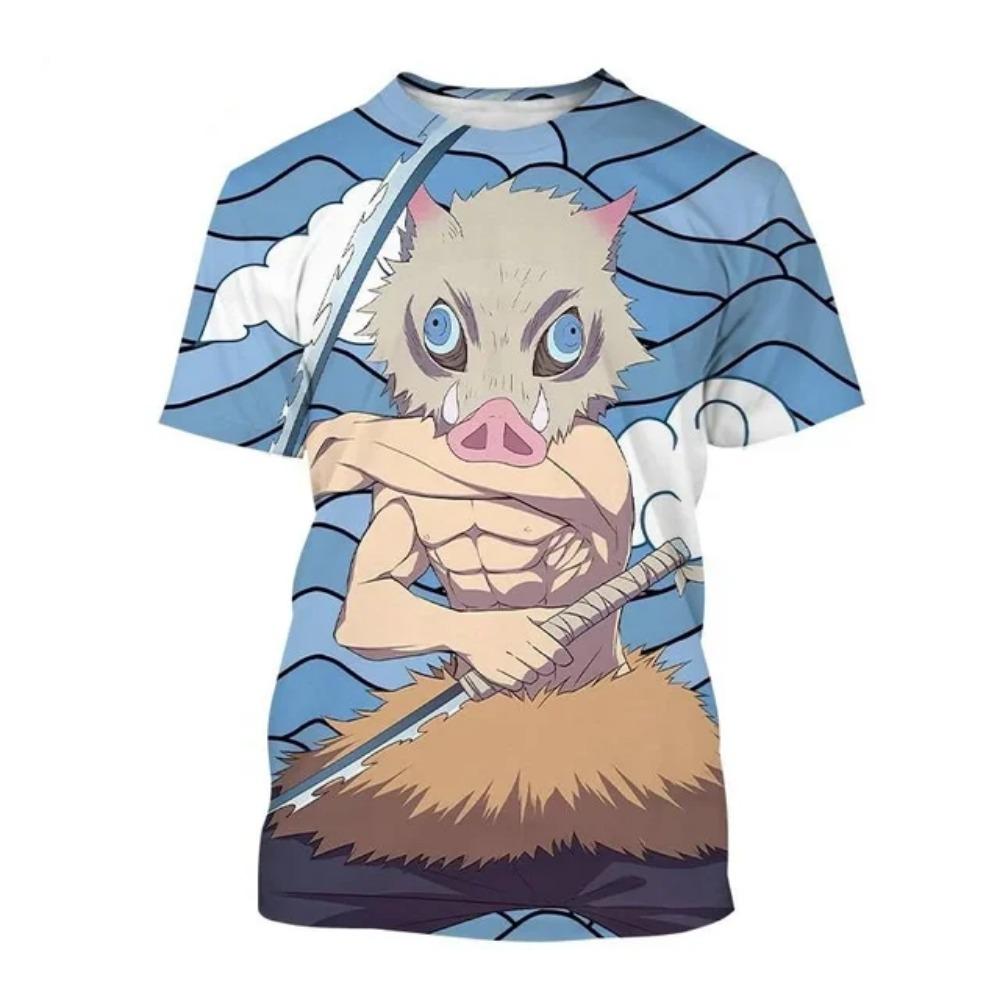 Anime Devil Killer Kimetsu No Yaiba Kamado Nezuko Kochou Shinobu T-shirt, 3D Printed Fashion T-shirt