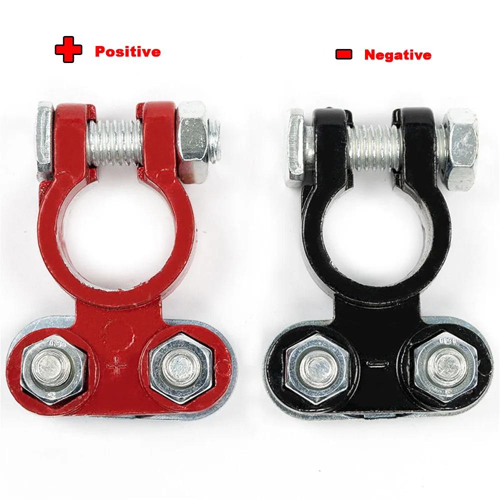 Car Battery Terminal 12V 24V Clamp Pile Head Connector Pole Post Heavy-duty Clamp Clip Terminal Pile Head for Auto Boat Truck