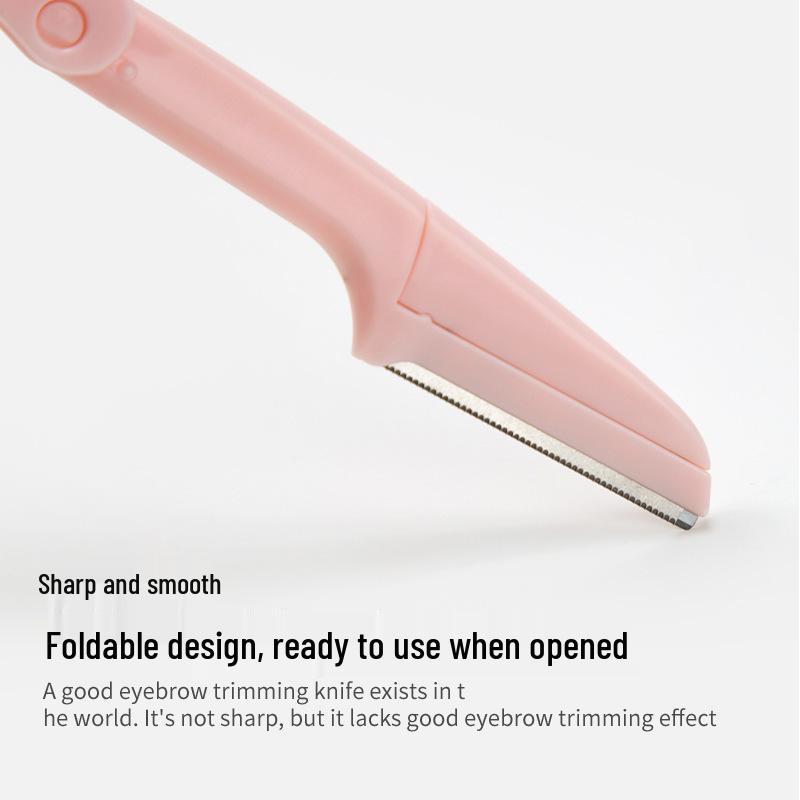 Safe Foldable Eyebrow Razor - Anti-Scratch Shaving & Trimming Tool for Beginners