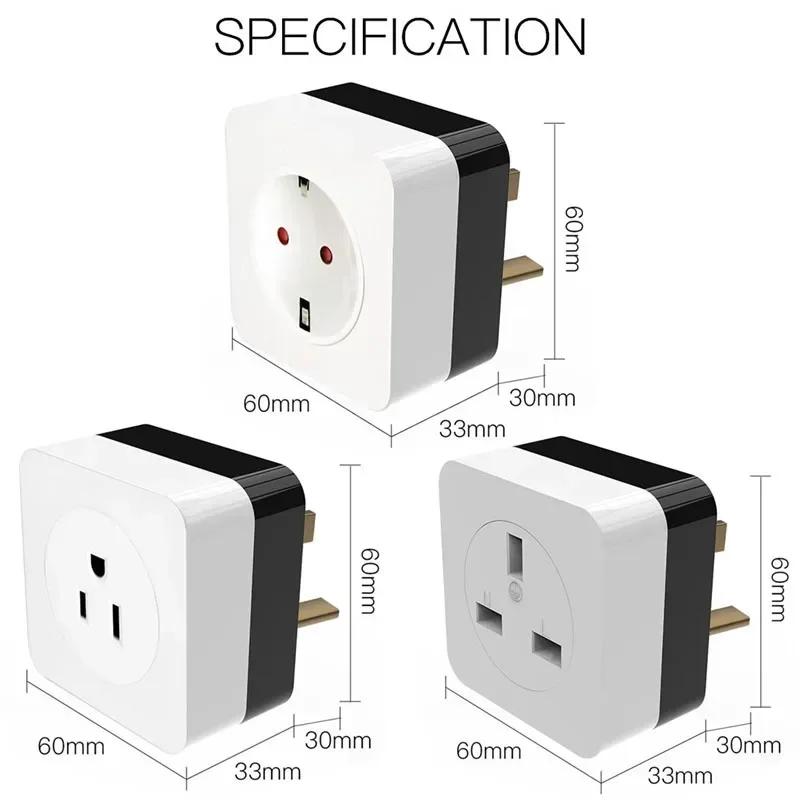 16A WiFi Air Conditioner Wall Plug Socket Companion Outlet IR Remote Controller Smart Life Tuya Work with Alexa Google UK US DE