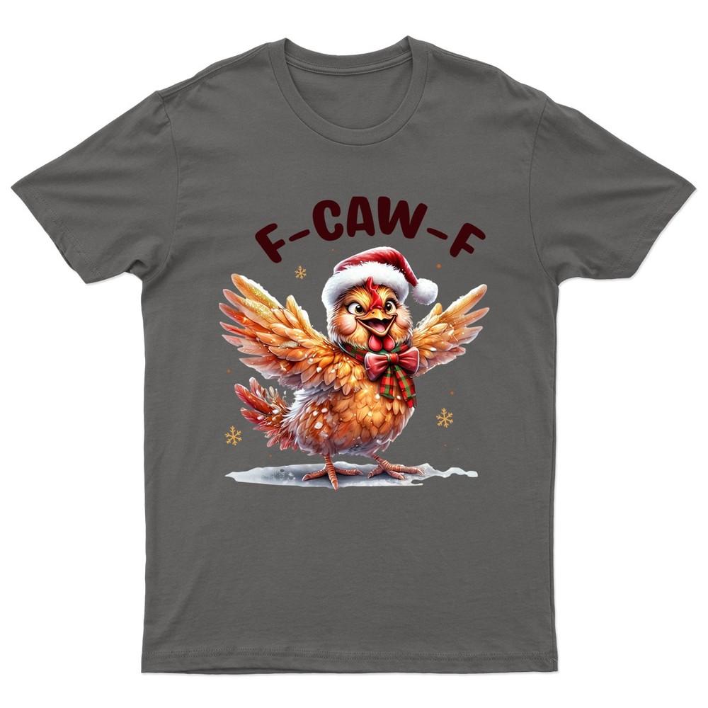 

F Caw F Christmas TShirt Unisex Gift Retro Seasonal Funny Xmas Santa Womens Unisex T-Shirt L