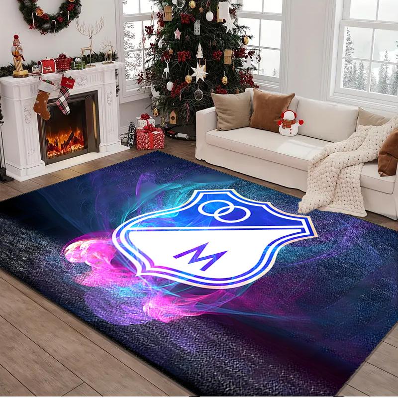 1PC rug Blue And White Shield Millonarios Carpet, Chair Rug,Area Rug for Office Bedroom living rooms bedroom, Doormat decor Christmas fan gifts
