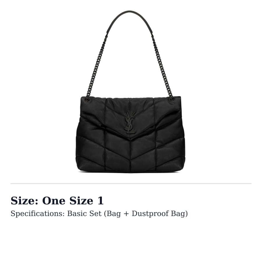SAINT LAURENT Sheepskin Cloud Bag, Pillow Bag, Handbag, Crossbody Bag, Shoulder Bag Women's Black 577475-1EL08-1000