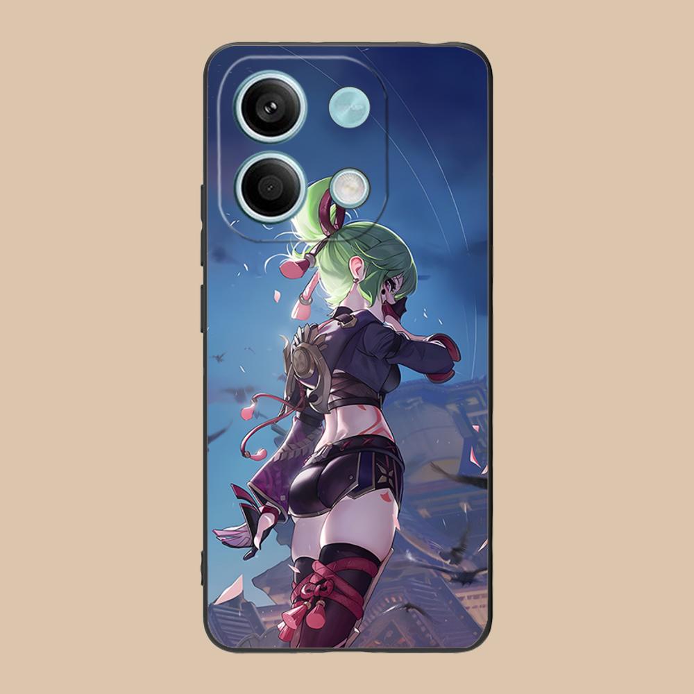 Game GI Kuki Shinobu Mobile Phone Case for Xiaomi 15 14 13 12 Mi 11 T Ultra Lite Pro S X 5G Colorful Printing Cover Cover Luxury