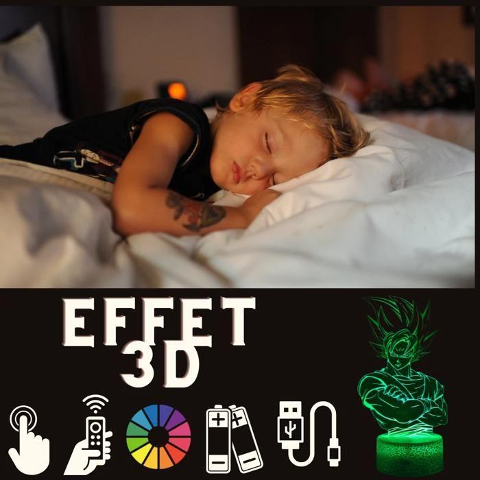 Decorative Lamp - 3D LED Sangoku Bedside Lamp - Multicolor - Touch - Remote Control