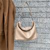 Real Leather Women's Bag Large Capacity Tote Fashionable Natural Drop Armpit Shoulder