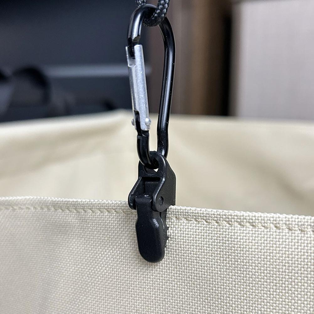 10Pcs Camping Tarp Clips with Carabiner Hanging Hooks Tent Securing Clip Windproof Safety Clip for Outdoor Grill Camping