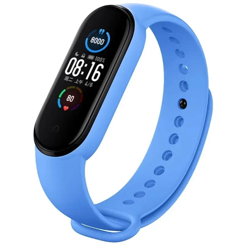 Watch Straps For Mi Band 7 6 5 4 3 Wristband Silicone Bracelet Wrist Straps MiBand 3/4 Band5 Band6 Smartwatch Accessories