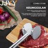 Professional Stainless Steel Meat Tenderizer Hammer - Dual Needle Flat Mallet Head for Steak Beef Chicken Pork Kitchen Tool 4