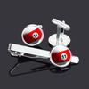 Men's Basketball & Football Cufflink Tie Clip Set - Perfect Valentine's or Father's Day Gift
