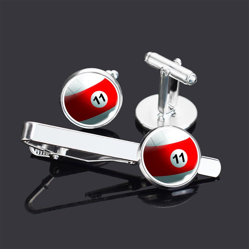 Men's Basketball & Football Cufflink Tie Clip Set - Perfect Valentine's or Father's Day Gift