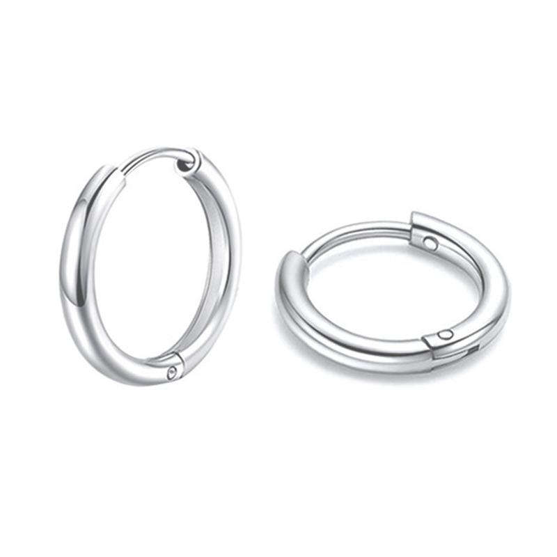 

2 шт. Классические простые глянцевые круглые серьги-кольца 8-20 мм для женщин, золотые и серебряные, двухцветные, нержавеющая сталь, унисекс, ювелирные изделия, подарок 2mm-12mm