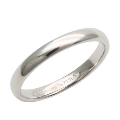 Použité TIFFANY&Co. Prsten Classic pásek EU#57.5 Pt950Platina 4.8g Platina jednoduchý