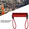 Bike Lock Reminder Cable Safety Strap Spring Coil Wire Rope
