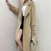 Women Wool Coat Warm Fashionable Belted Autumn Outerwear