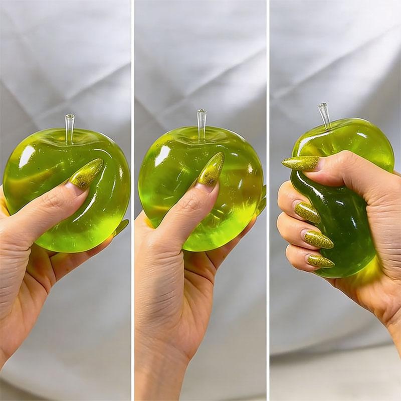 Discover Intime Army Green Squishy Green Apple Squishy Playthings Anti Stress Sensory Fidgets Toy Gentle Simulated Transparent Slow-Rebound Adhd Autism Leisurely Playthings Army