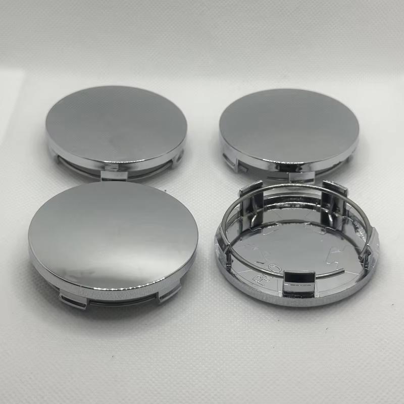 4 buc/set 60mm ABS Capac central butuc roată auto Negru Argintiu Universal Jante vehicul Capac rezistent la praf Calote Capac central butuc
