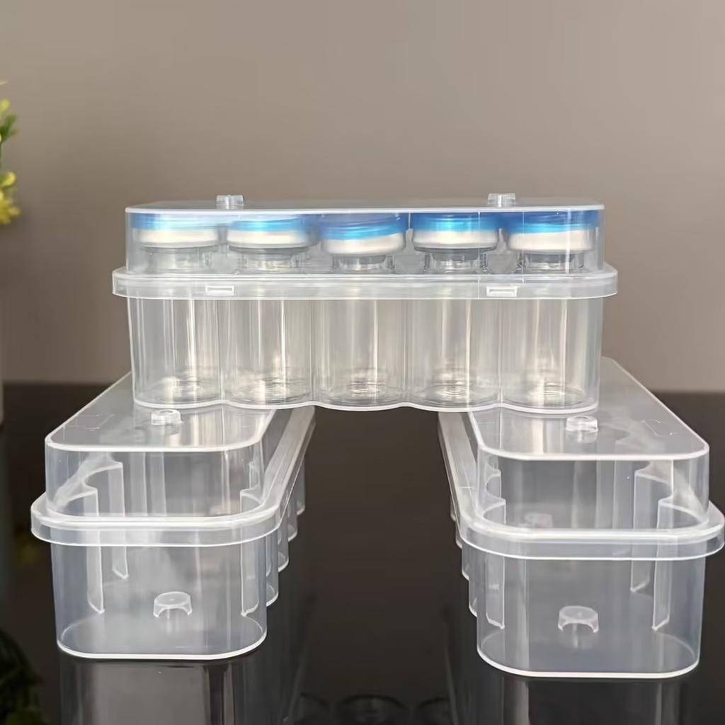 10/20/30/50Pcs Peptide Case for Fridge Insulin Vial Organizer Plastic Vial Storage Box Peptide Bottles Holder for Diabetic Care