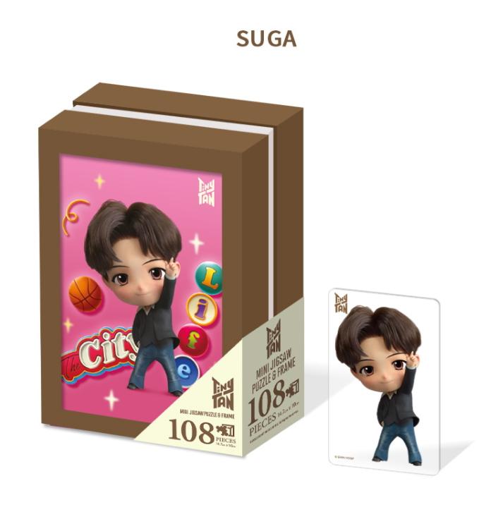 

ПАЗЛ BTS TINYTAN Коробка в рамке с фотокарточкой Официальные аутентичные BANGTAN BOYS SUGA
