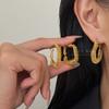 Round Geometric Classic Earrings Light Luxury Fashion Smooth Polished Earrings Exquisite Retro Niche High-end Versatile Earrings