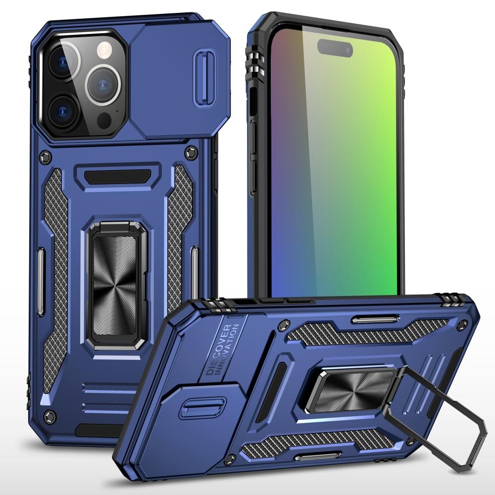 Heavy-duty Armored 2-in-1 Fall-proof Case for Iphone 16 15 14 13 12 Pro Max 11 Lens Protection Ring Holder Phone Case