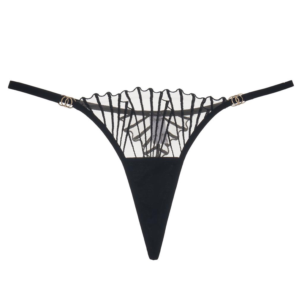 Sexy lingerie French ultra-thin mesh embroidered bra underwear large chest small large size underwear