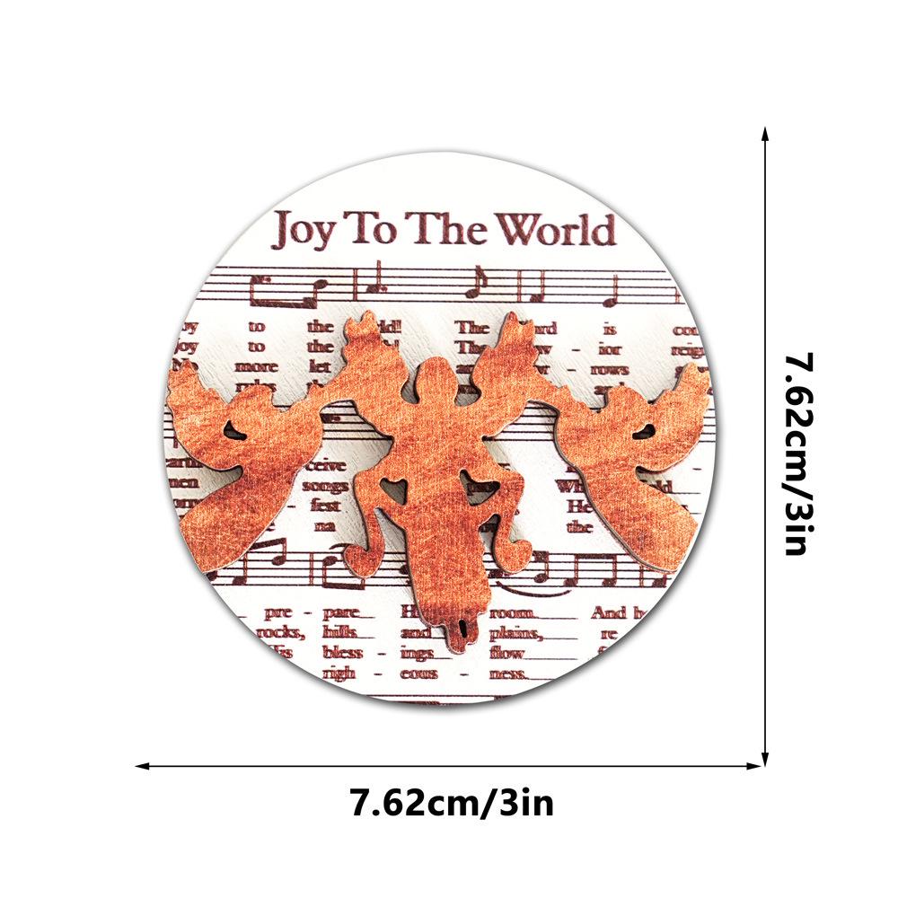 

Christmas Wooden 3D Nativity Magnetic Music Sticker for Refrigerator Decoration