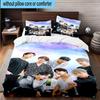 3 Stück K-Pop Musikgruppe 3 Stück Bettwäsche, inklusive 3 Stück Bettbezug und 2 Stück Kissenbezüge. Perfekt für Weihnachten, ideal für Schlafzimmer, Wohnheimzimmer
