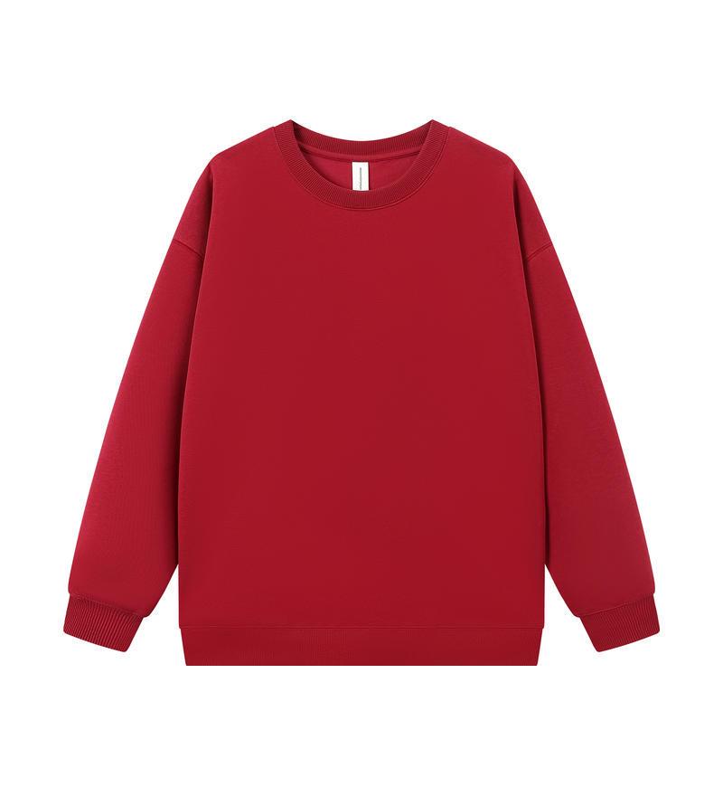 Unisex Autumn Loose Fit Cotton Sweatshirt, 320g Solid Color, Round Neck, Drop Shoulder, Customizable Casual Style M