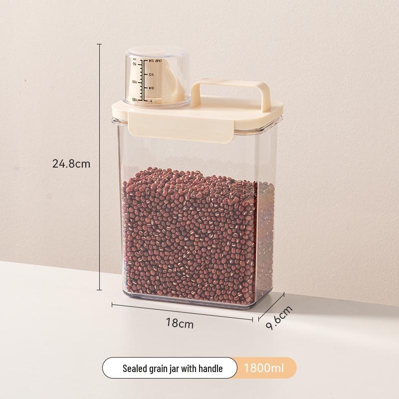 Press-Type Airtight Kitchen Container for Cereal & Grain Storage