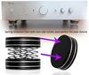 4Pcs HiFi Speaker Isolation Feet Aluminum Spring Shock Absorbers Adjustable Turntable Amp Non-Slip Pads