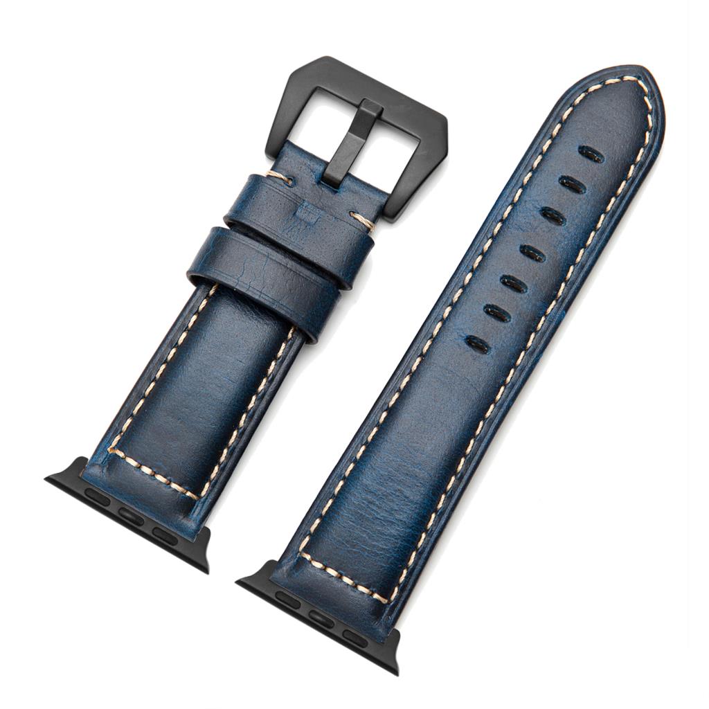 Vintage Watchbands 44mm 40mm 42mm 44mm Handmade Watch Strap Coffee Blue Red Green Replacement Watchwrist Belt Bracelet Accessory