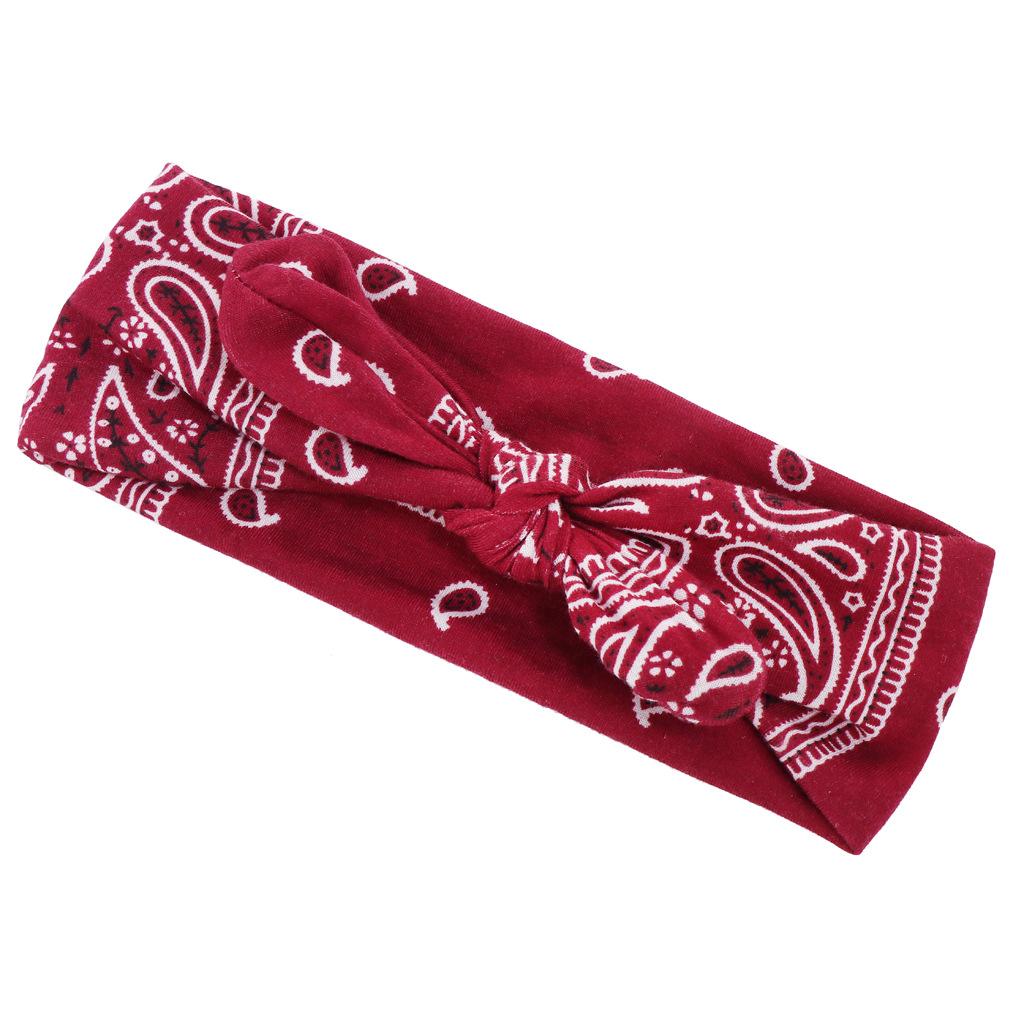 Paisley Print Headbands Bohemia Women Hair Bands Soft Elastic Headwear Fashion Scrunchies Turban Twisted Knotted Headwrap Girls