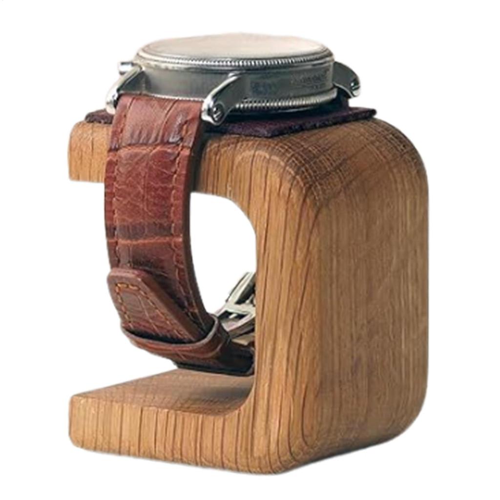 Single Watch Stand Wrist Watch Holder Single Showcase Display Tower Handcrafted Solid Wood Watch Display Stand