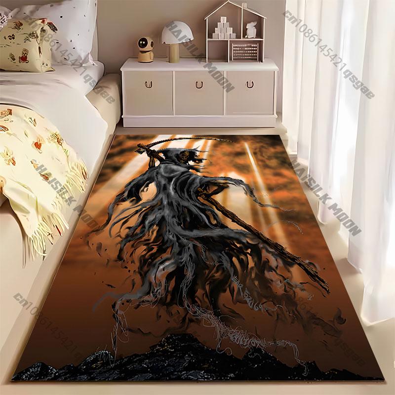 Grim Reaper Death Symbolism Carpet Yoga Living Room Room Decor Children's Crawling Mat Doormat Area Rug Games Mat
