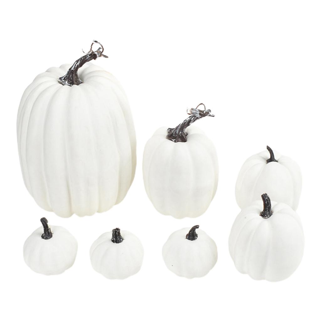 7 pz Zucca Artificiale Assortita Finta Zucca Simulazione per Halloween Festa del Ringraziamento Decorazione Casa Casa