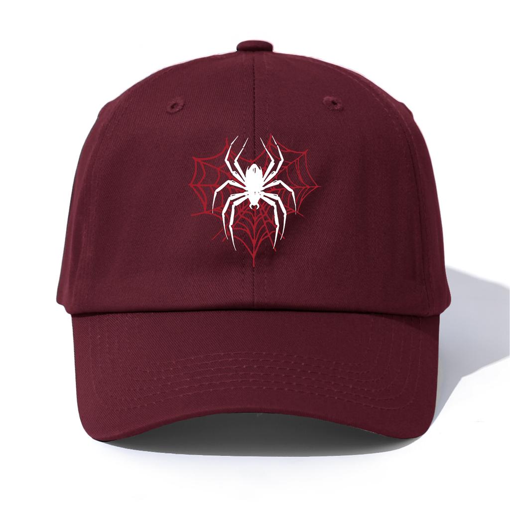 Pc Spider Print Baseball Cap for AdultsMinimalist Retro Style Casual Soft Adjustable Dad HatPerfect As Gift