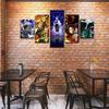 Prints HD Modular Frame 5 Pieces Anime Demon Slayer Shinobu Posters Canvas Paintings Wall Art Picture Home Decor for Living Room