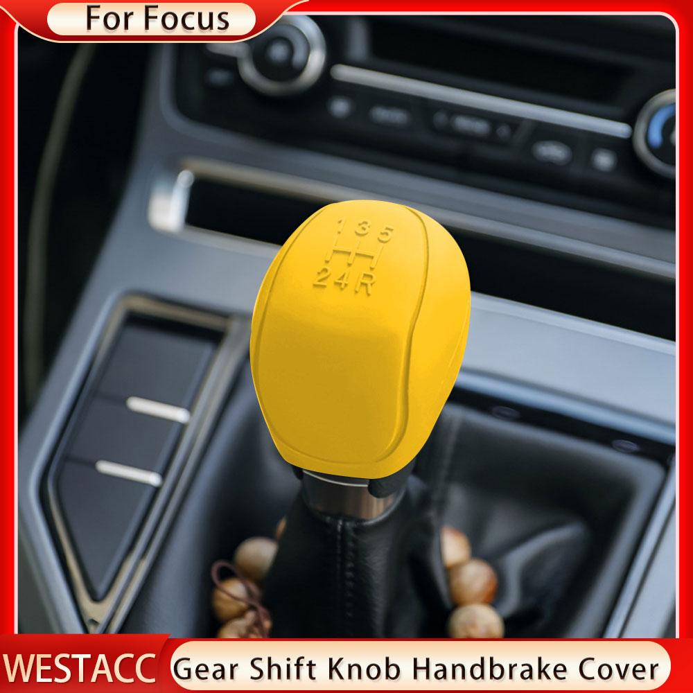 Silikon Auto Getriebe Kopf Schaltknauf Abdeckung Handbremse Abdeckung Schutz für Ford Focus 2 3 4 MK2 MK3 MK4 MT 2009 - 2017
