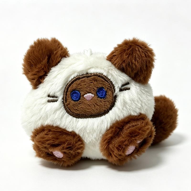 4 Pcs Cute Mini Cat Plush Keychains Soft Fluffy Kitten Stuffed Doll Pendants Small Animal Bag Charms Ornament Gift For Girls