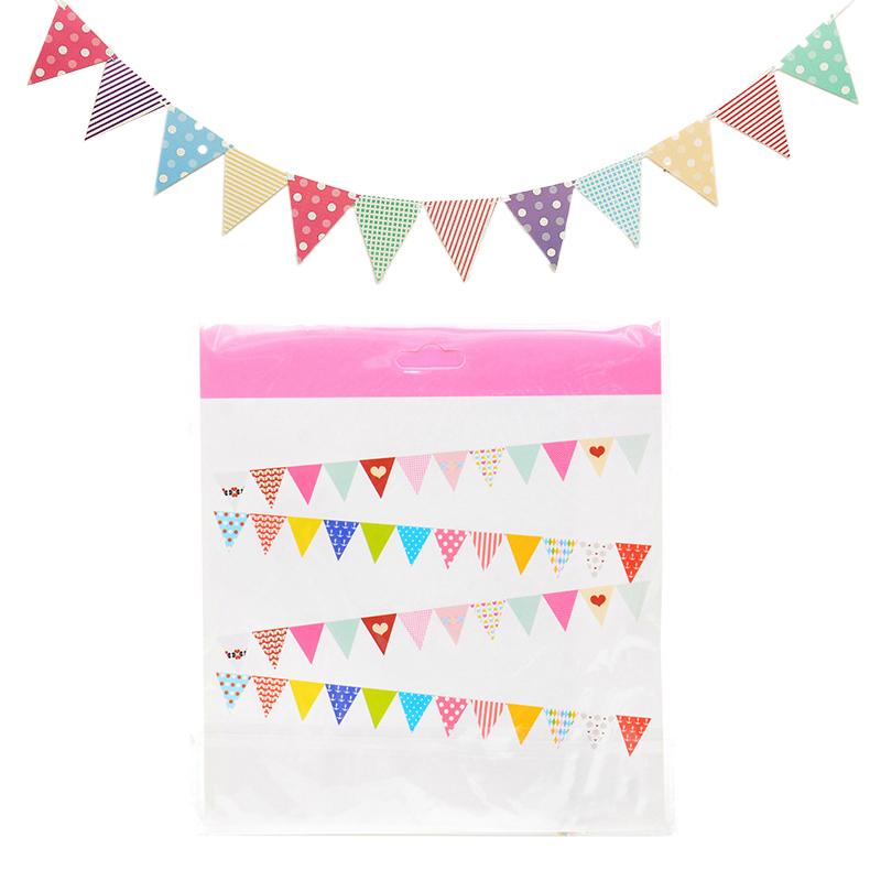 Barevné vlaječky vánoční narozeninová svatební závěsná bannerová párty pro domácí dekoraci