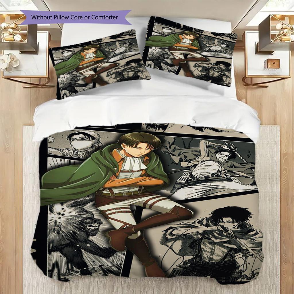 Attack Titan Epic Battle Set Bedding 1 Duvet Cover 2 Pillowcase Without Core Duvet Cover And Pillowcase Christmas Birthday Gift