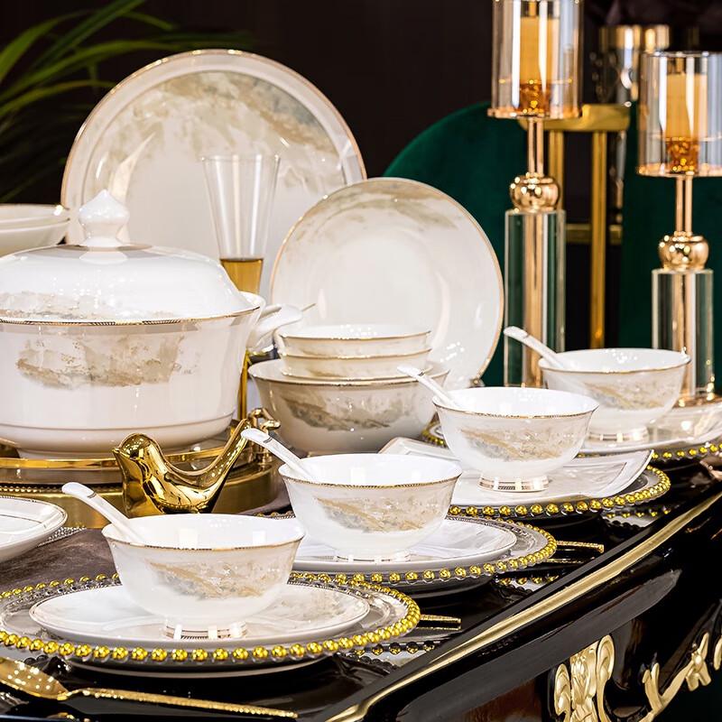 Jingdezhen Ceramic 60-Piece Dinnerware Set
