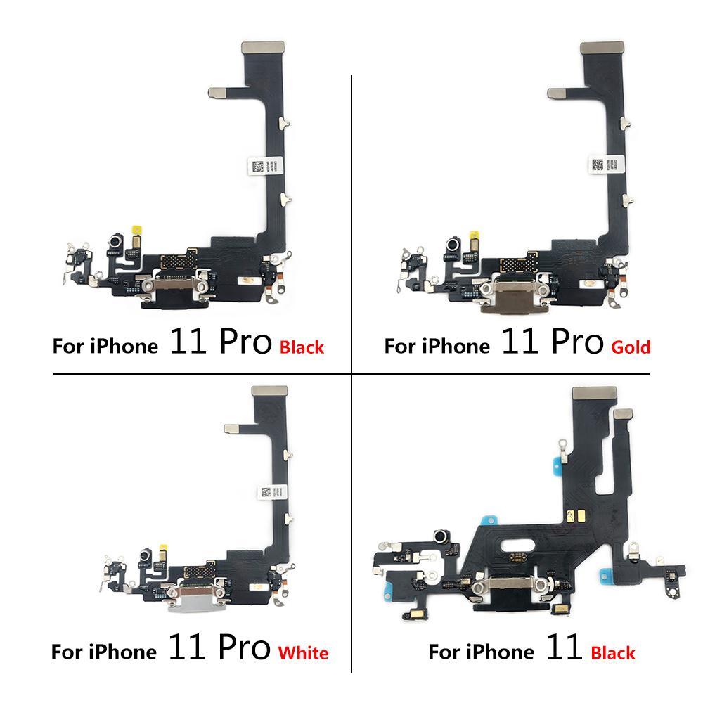 Nuovo Per iPhone 11 Pro 11Pro Max Porta di Ricarica USB Microfono Cavo Flessibile Scheda Connettore Dock Parti di Ricambio