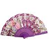 1 Set Folding Hand Fan Lightweight Elegant Exquisite Floral Pattern Decorative Folding Fan Wedding Party Supply