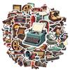 35pcs-70pcs Decals Nostalgic Stationery Stickers DIY Stickers Stickers for Phone Suitcase Fridge